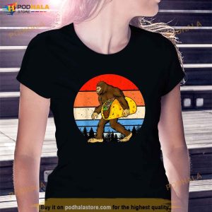 Funny Bigfoot Holding Taco Funny Taco Taco Lover Bigfoot Shirt 2