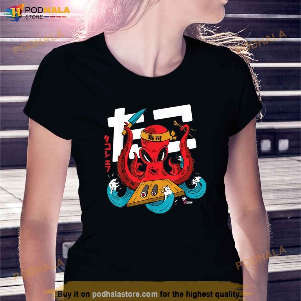 Funny Chopstick Octopus Chef Humor Shirt
