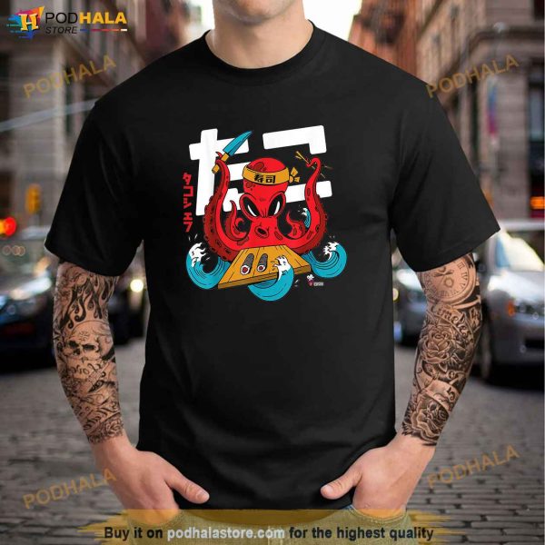 Funny Chopstick Octopus Chef Humor Shirt