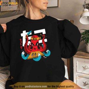 Funny Chopstick Octopus Chef Humor Shirt 3