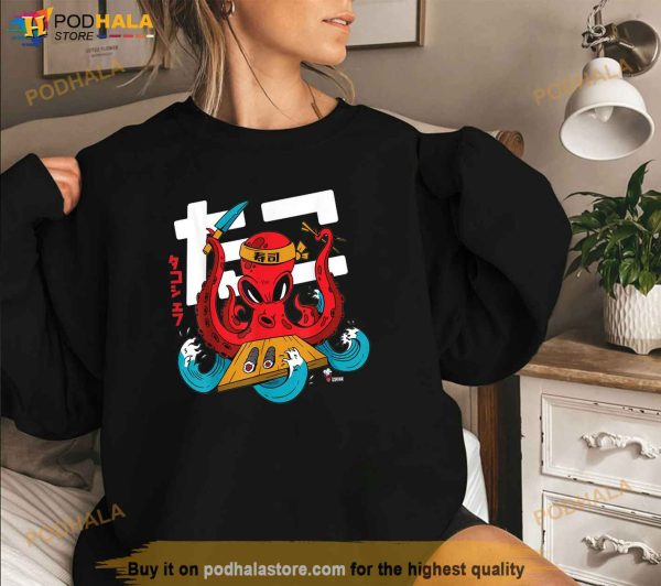 Funny Chopstick Octopus Chef Humor Shirt