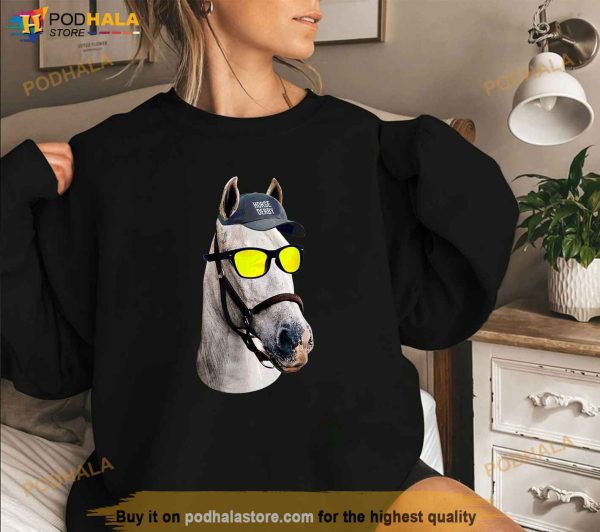 Funny Horse Racing Vintage Horse Portrait KY Derby Horse Shirt