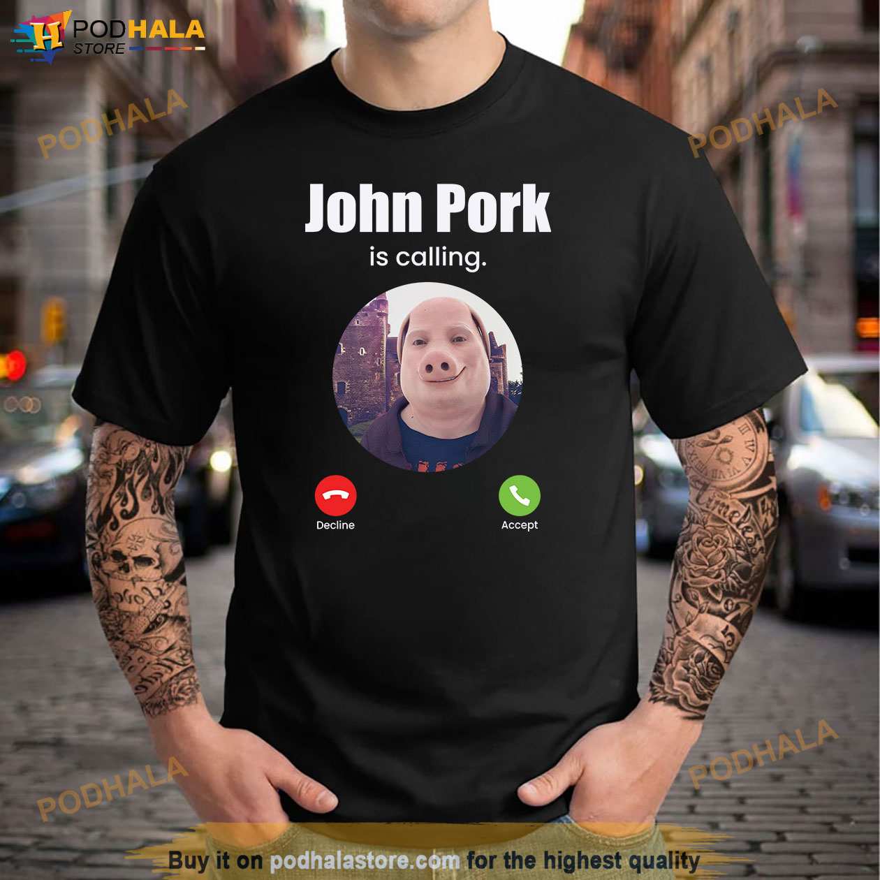 John Pork Is Calling Funny Answer Call Phone Poster for Sale by