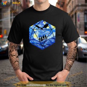 Funny Nerdy Gamer Tshirt Fantasy Art Tshirt Starry Night Shirt