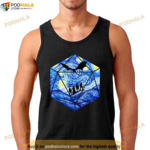 Funny Nerdy Gamer Tshirt Fantasy Art Tshirt Starry Night Shirt 2