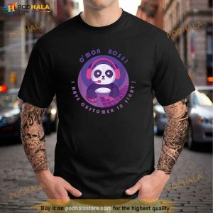 Funny Panda Game Shooting Expert At Office Cmon Boss Shirt 2