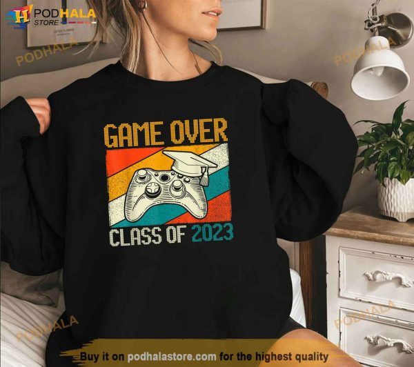 Game Over Class of 2023 Senior 2023 School Graduation Gifts Shirt