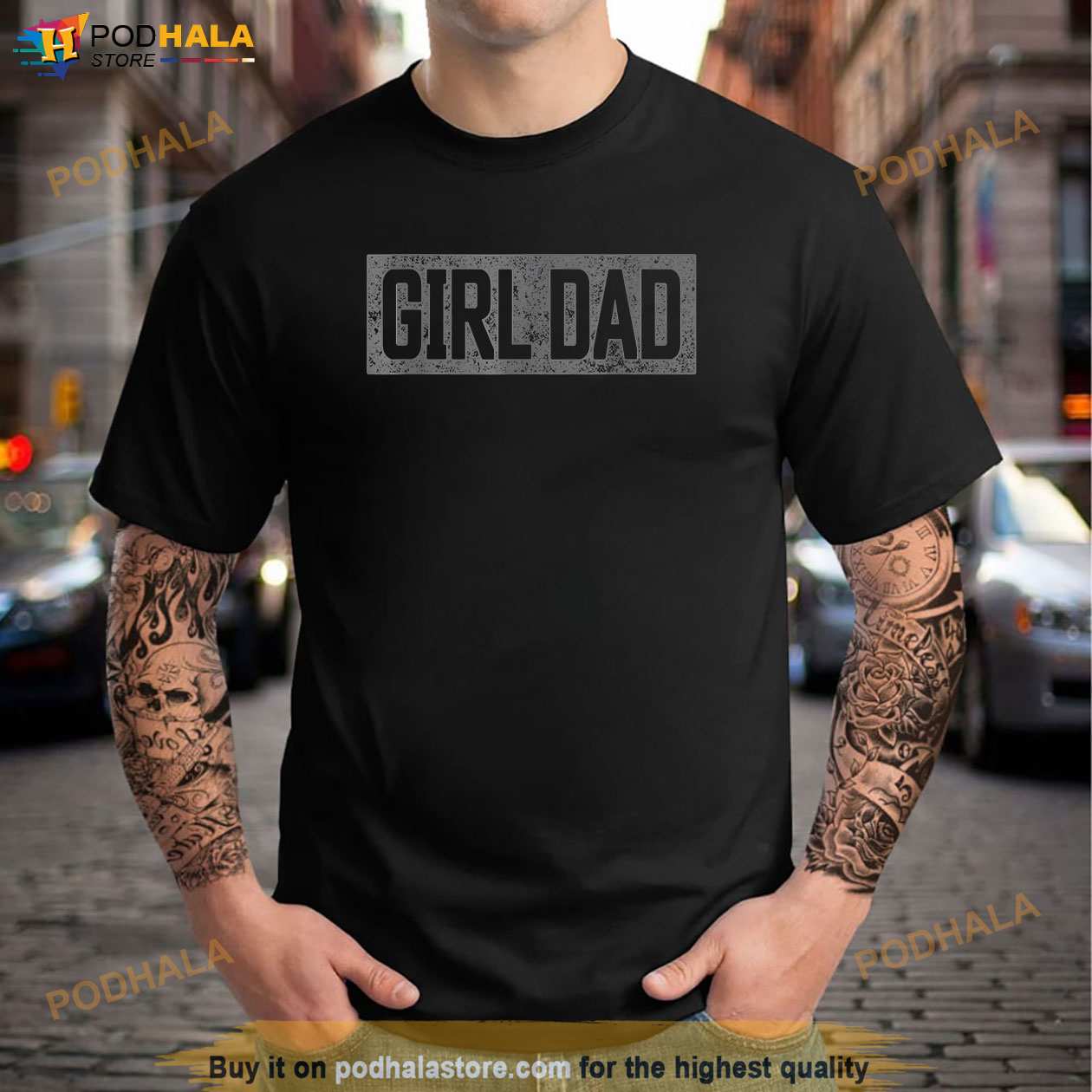 Girl Dad Shirt, Dad of Girls, Best Father's Day' Men's T-Shirt