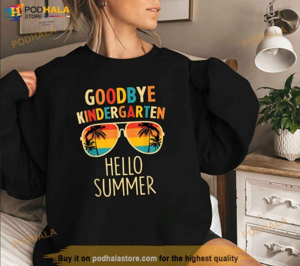 Goodbye Kindergarten Hello Summer Last Day Graduation Boys Shirt