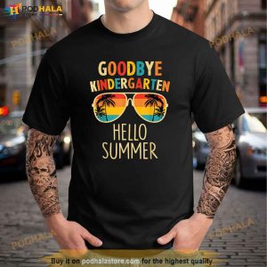 Goodbye Kindergarten Hello Summer Last Day Graduation Boys Shirt 3
