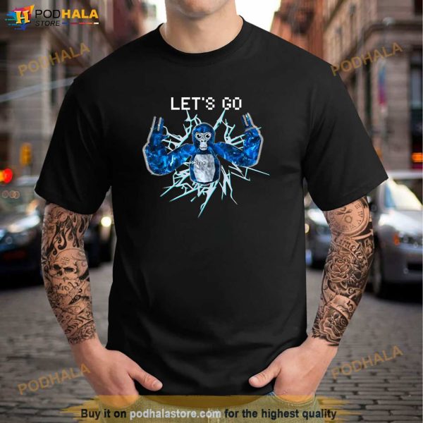 Gorilla Tag Blue Monke VR Gamer Shirt for Kids Teen Cool Shirt
