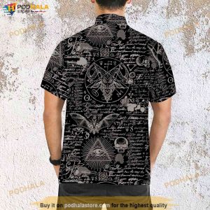Goth Hawaiian Shirt Occultism Satanic Goth Hawaii Shirt Satan Hawaiian Shirt 3