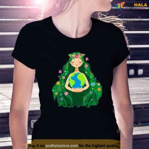 Green Mother Earth Day Gaia Save Our Planet Women Girl Kids Shirt 3