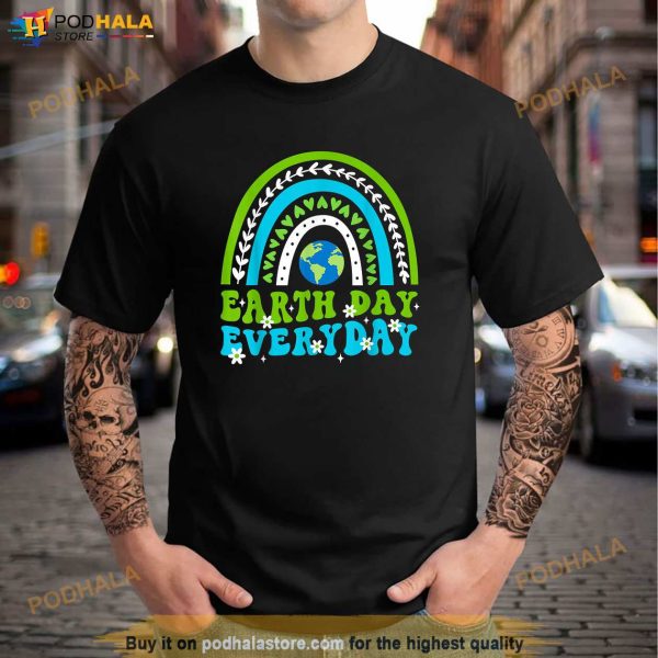 Groovy Earth Day Shirt Save Our Home Go Planet Rainbow Earth Shirt