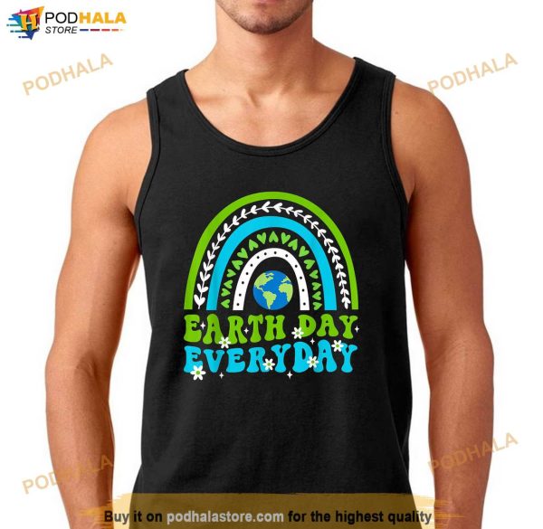 Groovy Earth Day Shirt Save Our Home Go Planet Rainbow Earth Shirt