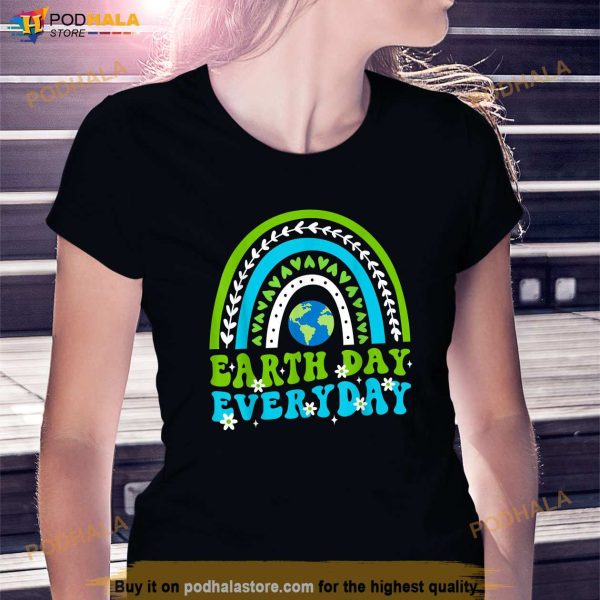 Groovy Earth Day Shirt Save Our Home Go Planet Rainbow Earth Shirt