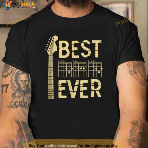 Guitarist Father Best Dad Ever D A D Chord Gifts Guitar Shirt Fathers Day Gift 2