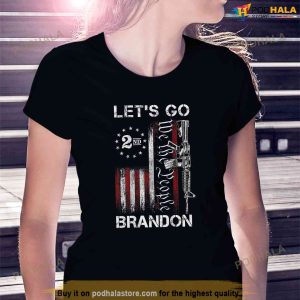 Gun American Flag Patriots Lets Go Brandon Shirt 3