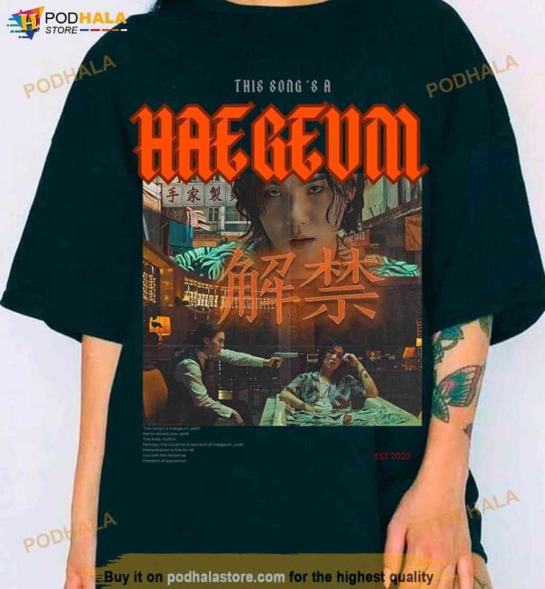 Haegeum BTS Suga Shirt, Agust D World Tour Shirt Merch For Kpop Fans