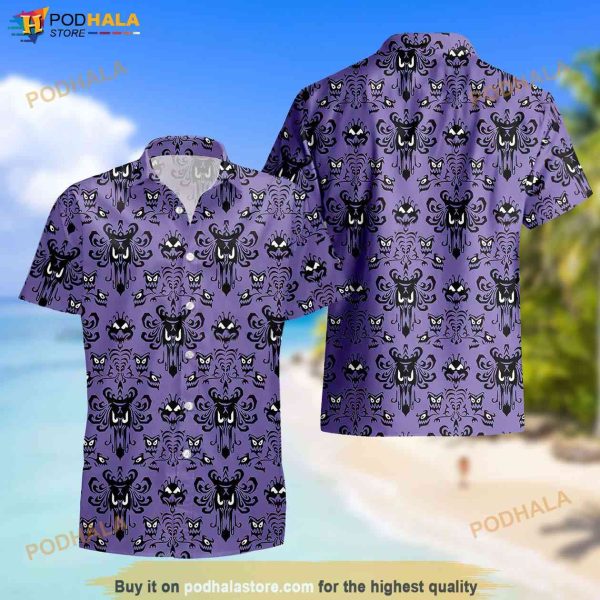 Haunted Mansion Hawaiian Shirt, Disneybound Button Down, Disney Family Vacation