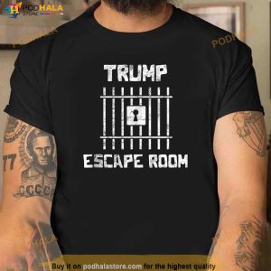 Help Donald Trump Escape The Room Game Gamer Free Trump T Shirt 1