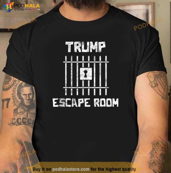 Help Donald Trump Escape The Room Game Gamer Free Trump T-Shirt