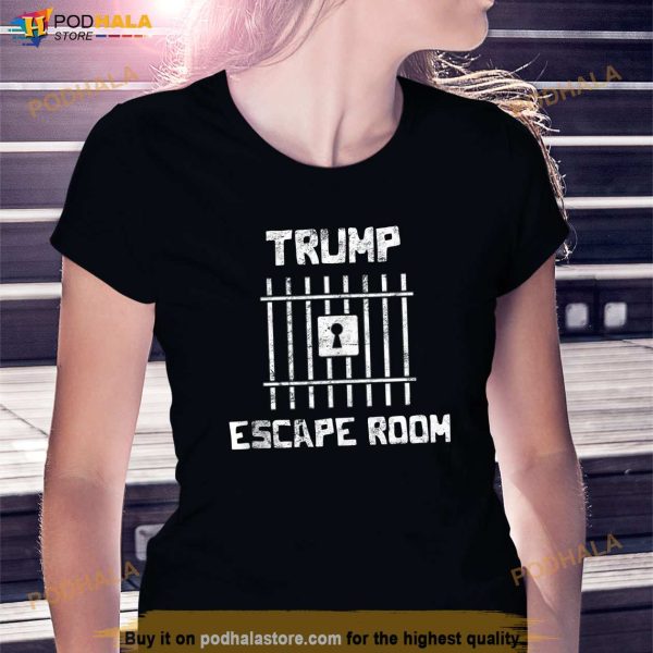 Help Donald Trump Escape The Room Game Gamer Free Trump T-Shirt