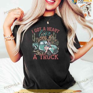 I Got A Heart Like A Truck Country Music Shirt, Country Music Concert Tee