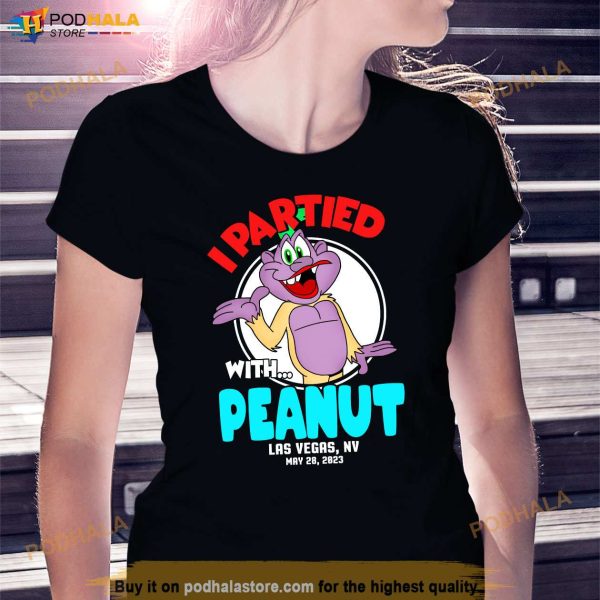 I Partied With Peanut Jeff Dunham Shirt, Las Vegas NV May 28 2023 Tour