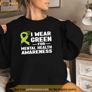 I Wear Green For Mental Health Awareness Month 2023 Shirt 3
