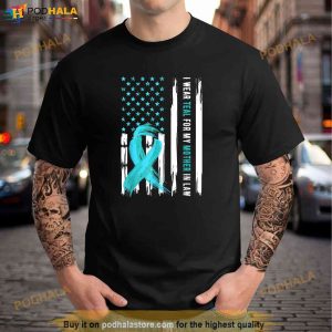 I Wear Teal For My Mother In Law Cervical Cancer Awareness TShirt