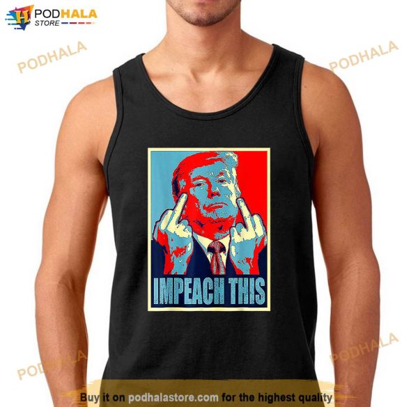 Impeach This Trump Shirt, I Stand With Trump American Flag T-Shirt