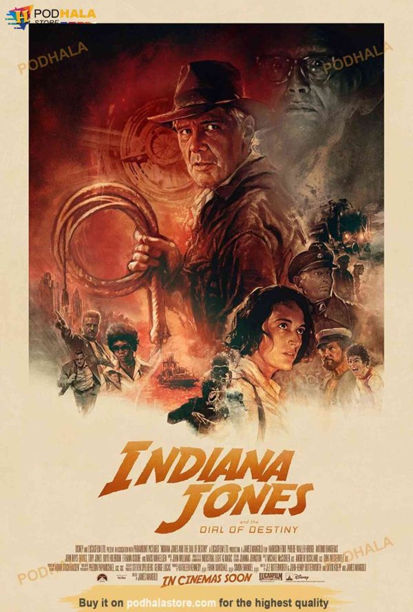 Indiana Jones and the Dial of Destiny Poster, Indiana Jones 5 Gift For Fans