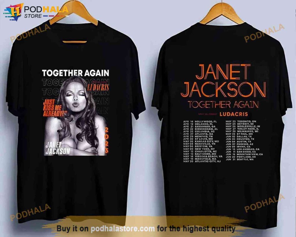Janet Jackson Together Again 2023 Tour T-Shirt