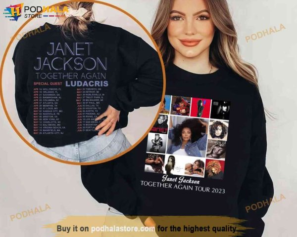 Janet Jackson Together Again Tour 2023 Shirt, Special Guest Ludacris