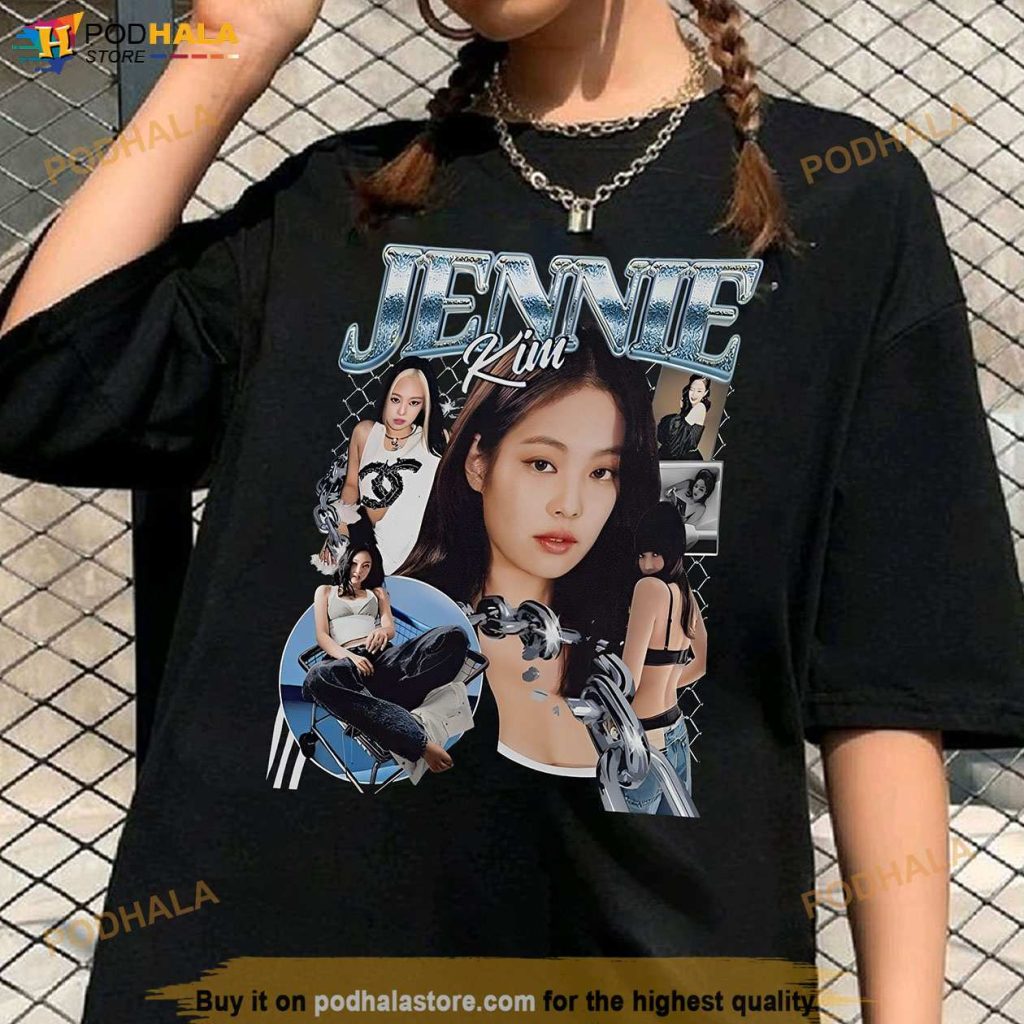 Jennie Blackpink, Vintage 90s Black Pink Jennie Shirt, Gift For Kpop ...