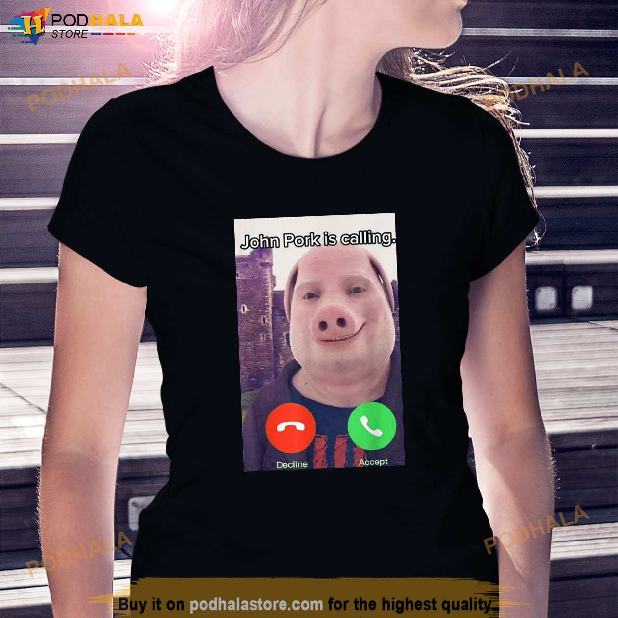 John Pork Is Calling Funny Answer Call Phone Poster