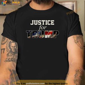Justice for Trump Funny Donald Trump 2024 Election Costume T Shirt 1