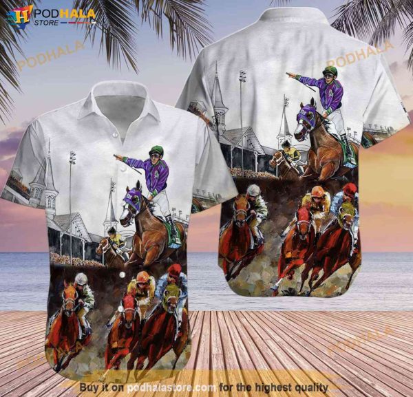 Kentucky Derby Horse Racing Hawaiian Shirt, Aloha Racing Horse American Shirt