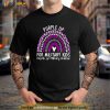 Kids Purple Up For Military Rainbow Military Child Month Shirt