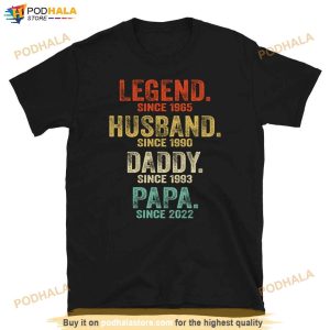 Legend Husband Daddy Papa Personalized Fathers Day Shirt 2
