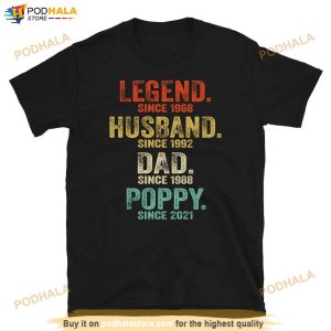 Legend Husband Daddy Papa Personalized Fathers Day Shirt 3