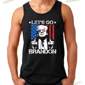 Lets Go Brandon Trump Middle Finger Flag Shirt 2