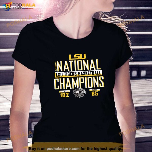 LSU Tigers National Champs 2023 Womens Basketball Score Shirt, LSU championship Shirt
