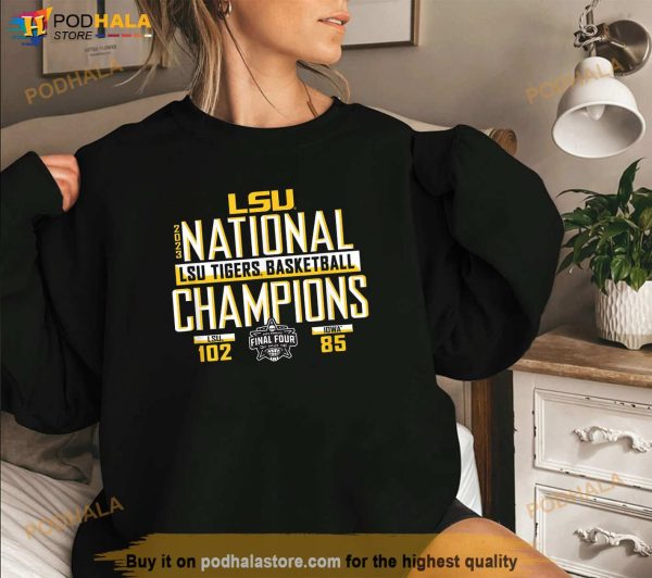 LSU Tigers National Champs 2023 Womens Basketball Score Shirt, LSU championship Shirt