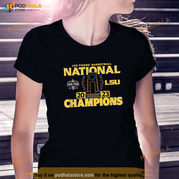 LSU Tigers National Champs 2023 Womens Basketball Trophy Shirt, LSU championship Shirt