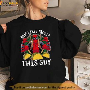 Marvel Deadpool Who Likes Tacos This Guy Thumbs Tshirt Shirt 3