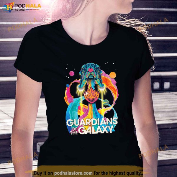 Marvel Guardians of the Galaxy Volume 3 Bowie Space Rainbow Shirt