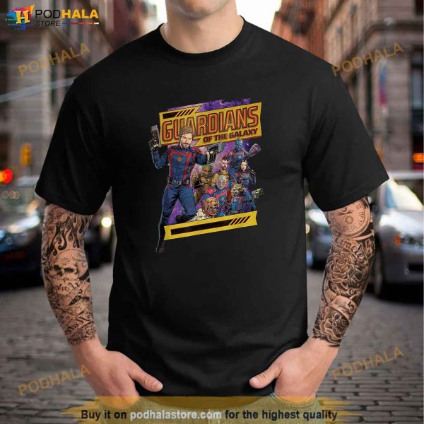 Marvel Guardians of the Galaxy Volume 3 Comic Style and Logo Shirt