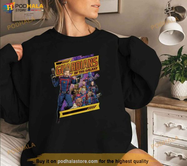 Marvel Guardians of the Galaxy Volume 3 Comic Style and Logo Shirt